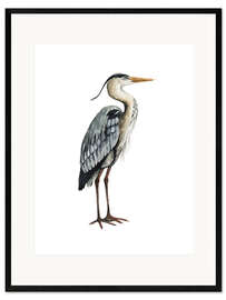 Plakat artystyczny premium w ramie Heron