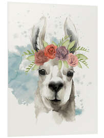 Cuadro de PVC Llama con corona de flores I