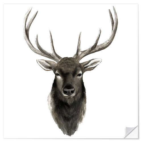 Muursticker Deer portrait