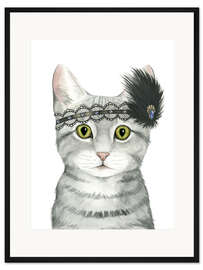 Gerahmter Kunstdruck Katze von Downton II