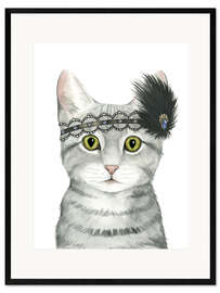 Framed art print Cat of Downton II