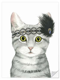 Wandsticker Katze von Downton II