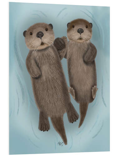 Foam board print Otter siblings