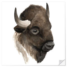 Selvklebende plakat Buffalo portrait