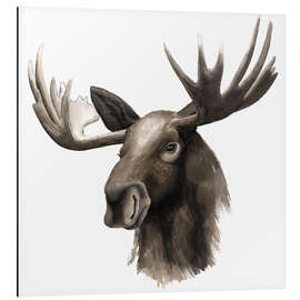 Magnettafel Elch Porträt