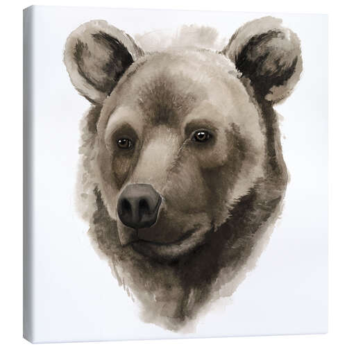 Leinwandbild Grizzly Porträt