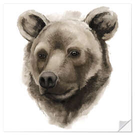 Wall sticker Grizzly portrait