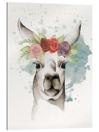 Gallery print Lama with flower crown II