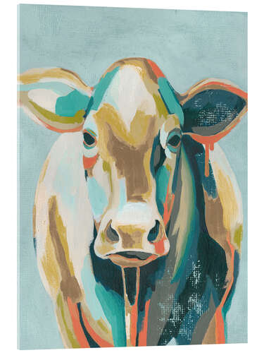 Acrylic print Colorful cow II