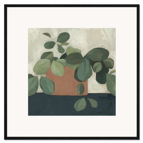 Impression artistique encadrée Hoya jade I