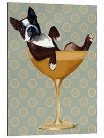 Cuadro de plexi-alu Boston Terrier en una copa
