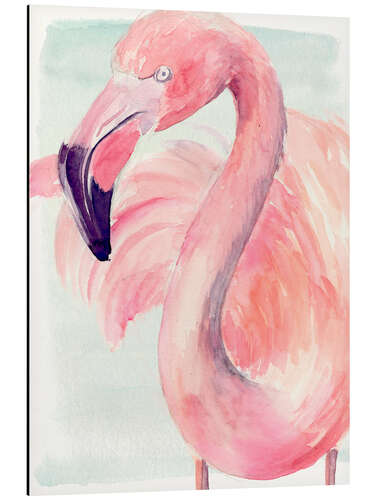 Alubild Pastellflamingo I