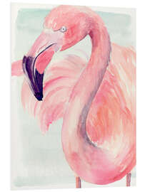 Foam board print Pastel Flamingo I