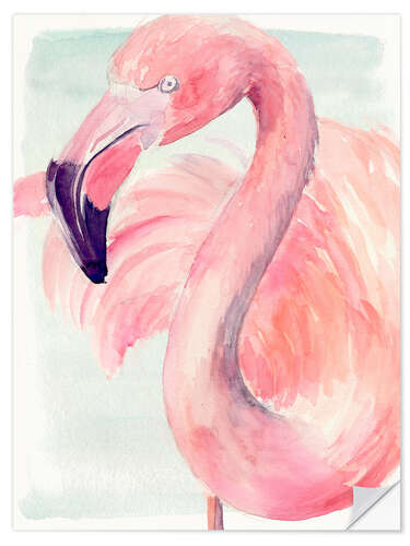 Wandsticker Pastellflamingo I