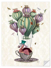 Selvklebende plakat Dodo in a hot air balloon