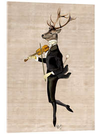 Akrylbillede  Dancing deer with violin - Fab Funky