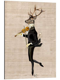 Obraz na aluminium  Dancing Deer with Violin - Fab Funky