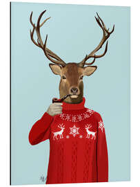 Magnettafel Hirsch in Norwegerpulli