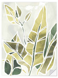 Wall sticker Batik leaves II