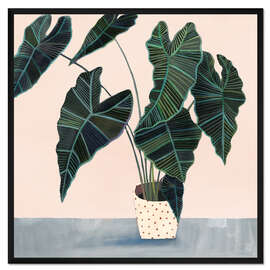 Gerahmter Kunstdruck Pfeilblatt im Punkte-Topf