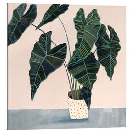 Gallery print Alocasia in dotted pot