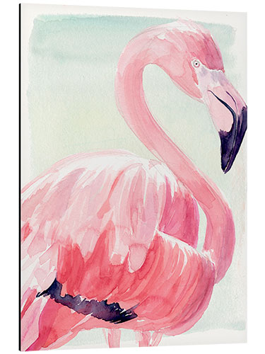 Alubild Pastellflamingo II