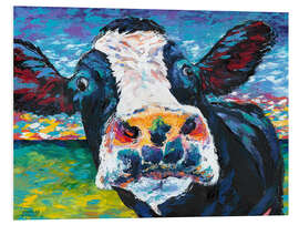 Hartschaumbild Neugierige Kuh I - Carolee Vitaletti