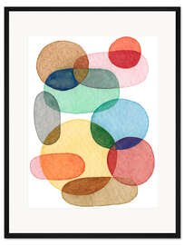 Gerahmter Kunstdruck Tintenkugeln II