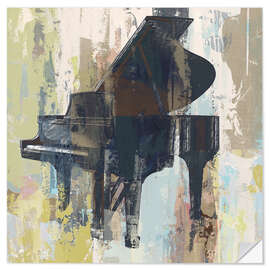 Sticker mural Piano Bluebird