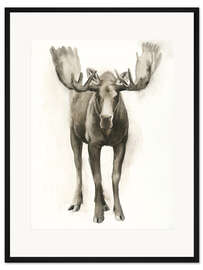 Gerahmter Kunstdruck Majestätischer Elch