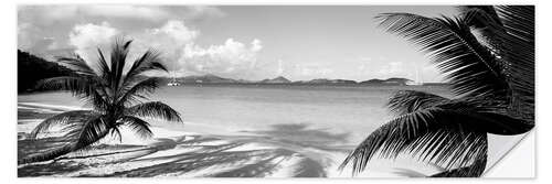 Selvklebende plakat Beach on the virgin islands