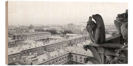 Holzbild Gargoyle auf der Kathedrale Notre-Dame de Paris