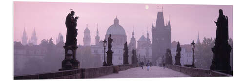 Foam board print Purple hour on Charles Bridge