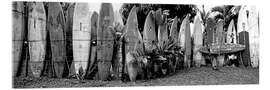 Acrylic print A fence made of surfboards II