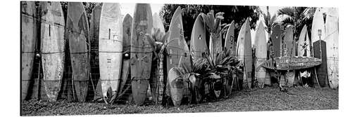 Obraz na aluminium A fence made of surfboards II