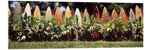 Obraz na PCV A fence made of surfboards