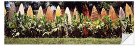 Naklejka na ścianę A fence made of surfboards