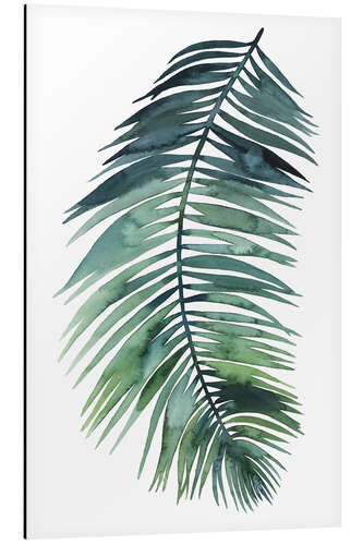 Aluminium print Palm leaf watercolor II