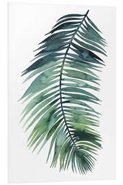 Print på skumplade Palm leaf watercolor II