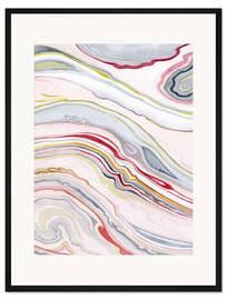 Gerahmter Kunstdruck Wasserfarben marmoriert II