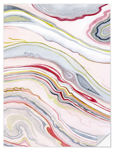 Naklejka na ścianę Watercolor marbling II