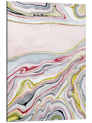 Aluminium print Watercolor marbling I