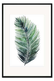 Gerahmter Kunstdruck Palmenblatt Aquarell I