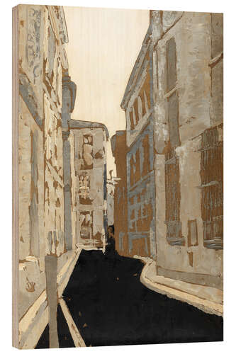 Wood print Streets of Paris I