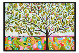 Gerahmter Kunstdruck Fröhlicher Lebensbaum