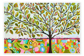 Póster  Feliz árvore da vida - Karen Fields