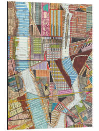 Magnettafel Moderne Karte von New York II