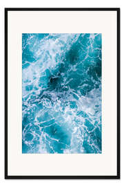 Gerahmter Kunstdruck Tiefblaue Wellen