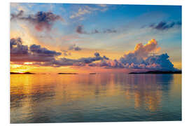 Foam board print Sunrise in the tropical sea