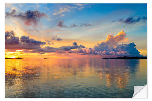 Naklejka na ścianę Sunrise in the tropical sea